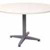 4 Star Round Table White Top Silver Base
