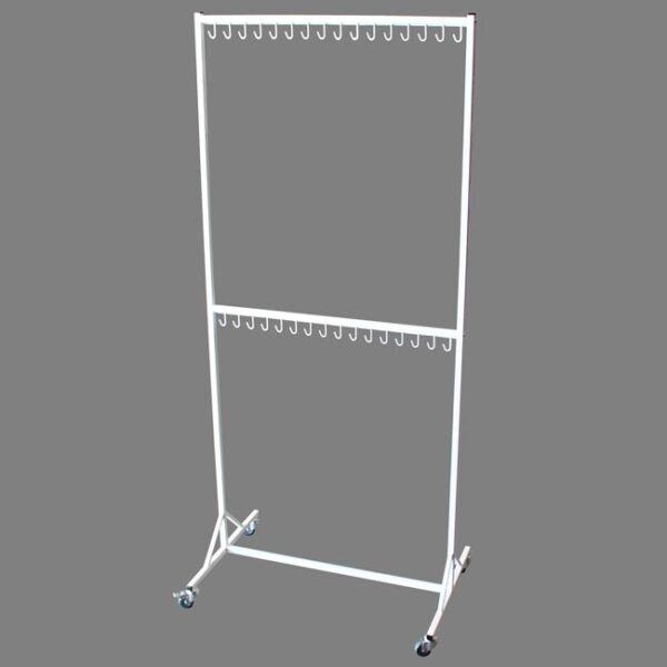 Big Book Rack with Hooks for hanging book bags