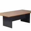 Boardroom Table 3600 x 1200 Beech Top Ironstone Base