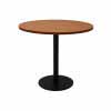 Round Table with Flat Base Cherry Top Black Base
