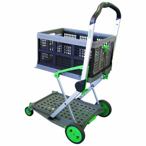 Clax folding trolley with 1 collapsible basket