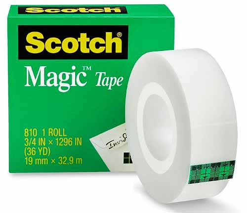 2 Weighted Dispenser 16 pack 1500 inches 3/4" Scotch 810 Magic Tape 19mmX38.1m 