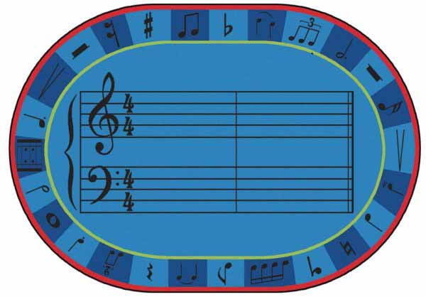 A Sharp Music Mat Library and Classroom Floor Rug