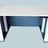 electric height adjustable library circulation information pod desk