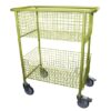 Wire Basket Storage Trolley Heavy Duty Castors Acid Green