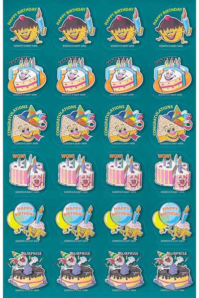 Cake Celebrations Scented Stickers