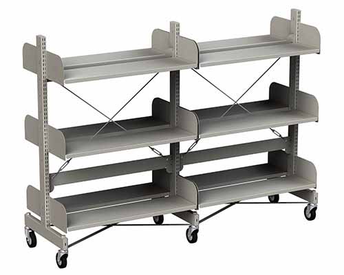 Hydestor Library Metal Shelving 2 Bay Double sided