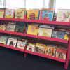 Front Facing Picture Book Library Shelving in Pink