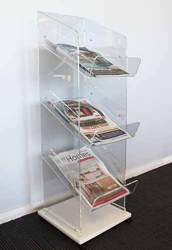 library Acrylic Newspaper Mobile Stand