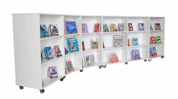 Scarbourgh mobile bookcases for primary school libraries