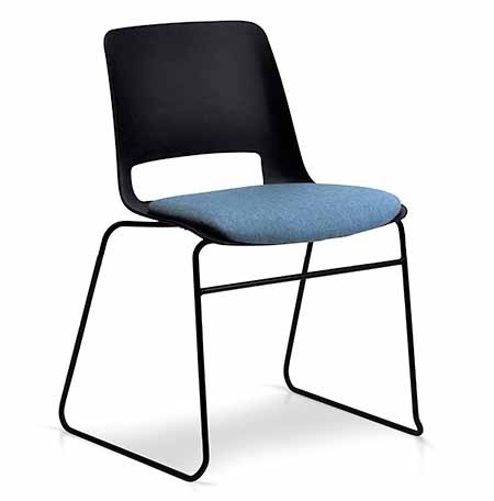 Unica Sled Chair with Padded Seat