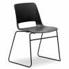 Unica Sled Chair Night Black with Black Base