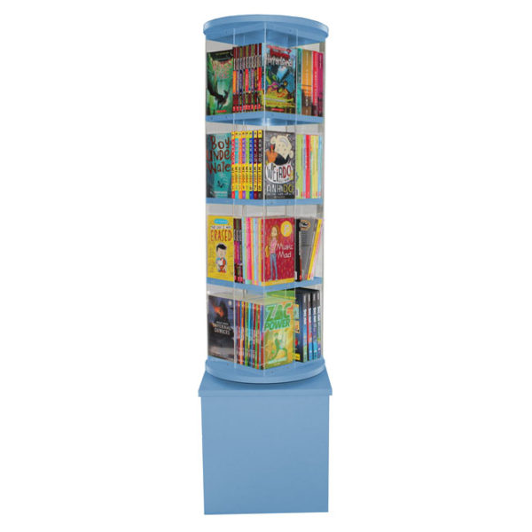 Library Book Display Spinner Light Blue
