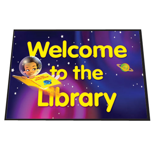 welcome to the library junior door mat