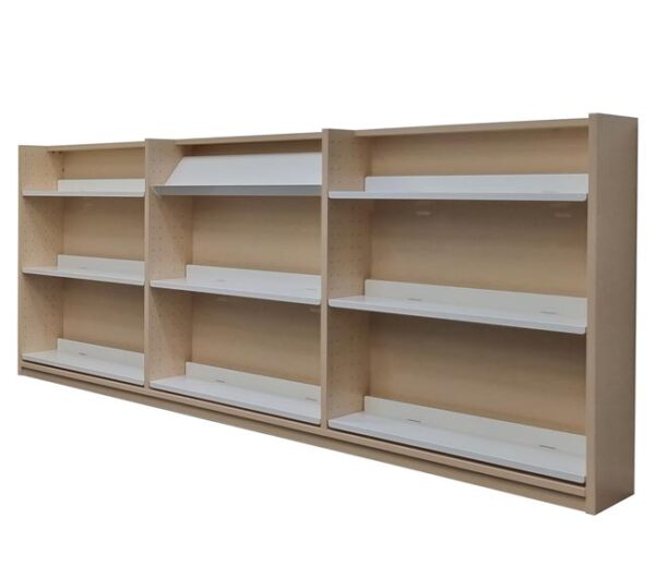 single sided library shelving