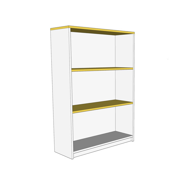1 bay single sided bookcase 1200mm H