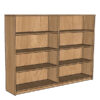 2 bay single sided bookcase 1200 high