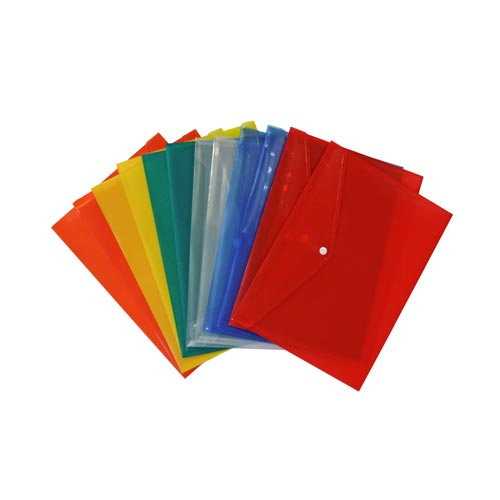 A4 Document Wallet 12 pack assorted colours