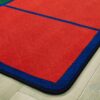 Colourful rows classroom floor mat carpet close up