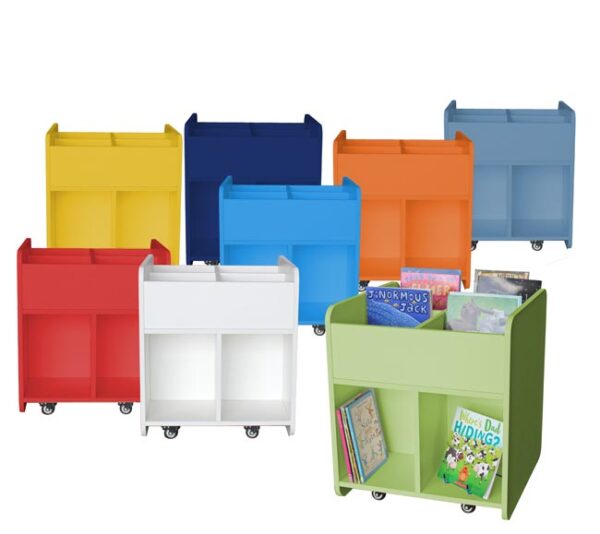 Mobile library browser boxes for picture book display