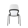 Black and white 4 leg svelte human based shaped Kaleido Visitor chair