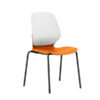 Orange and white durable and lightweight Visitor Chair Kaleido