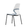 White, black and grey visitor chair Kaleido with strong steel legs