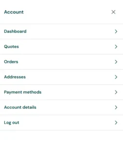 Account Menu
