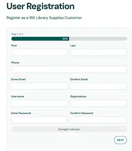 User Registration Page 1