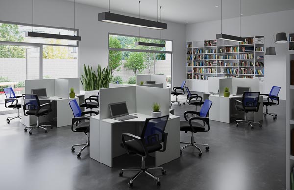 1988 Iso Study Carrel 4x Nest Of 4 Desks Side View.jpg