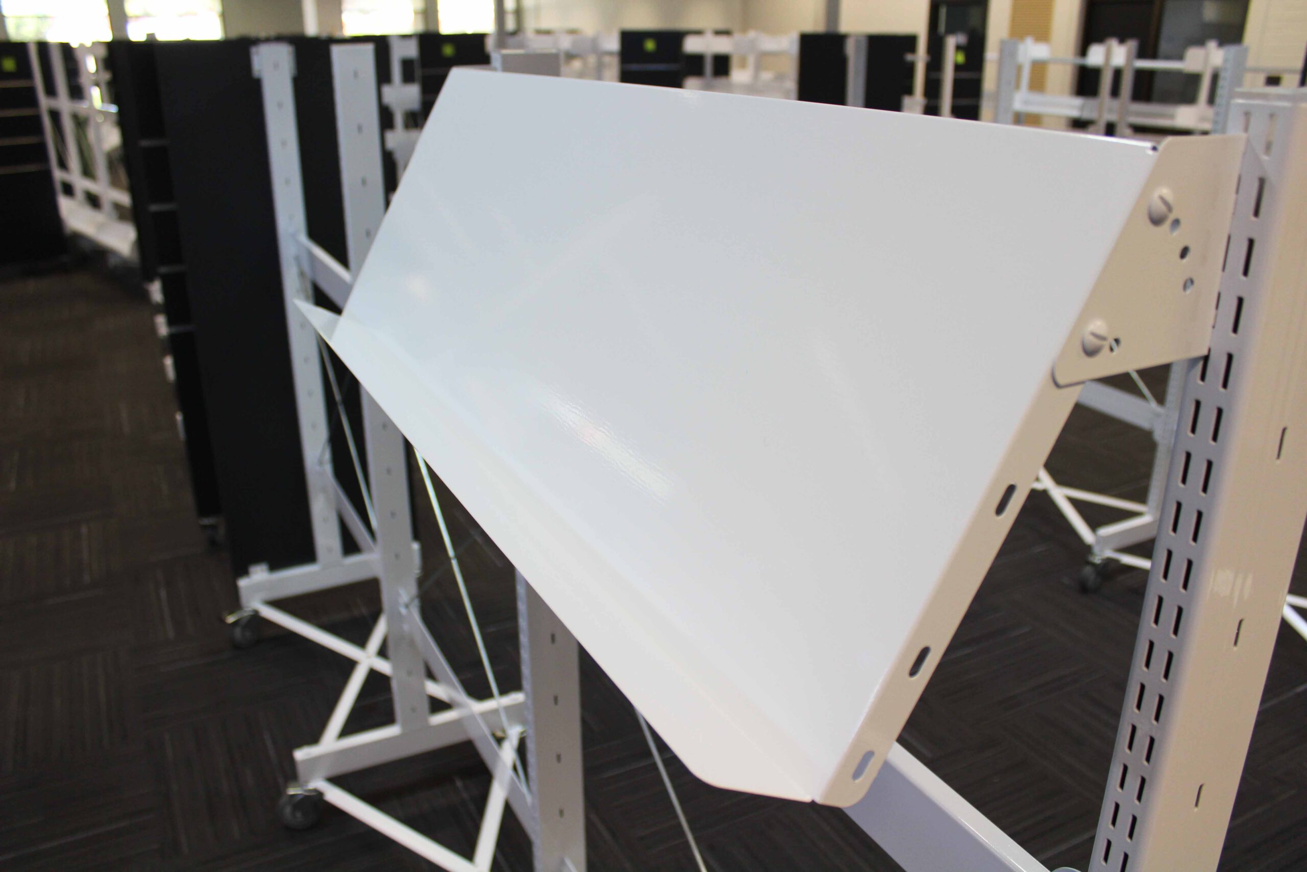 Display Shelf With 15 60 Degree Brackets New Bright White.jpg