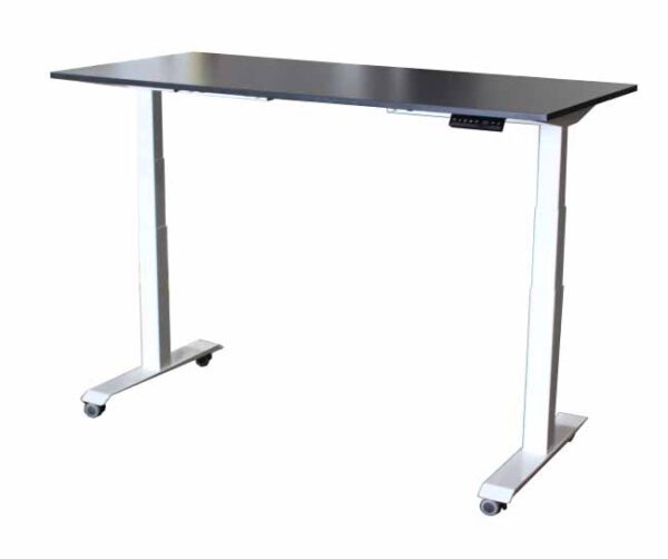 Elevate Electric Height Adjustable Straight Desk Sit Stand Standing With Castors Tall Web.jpg
