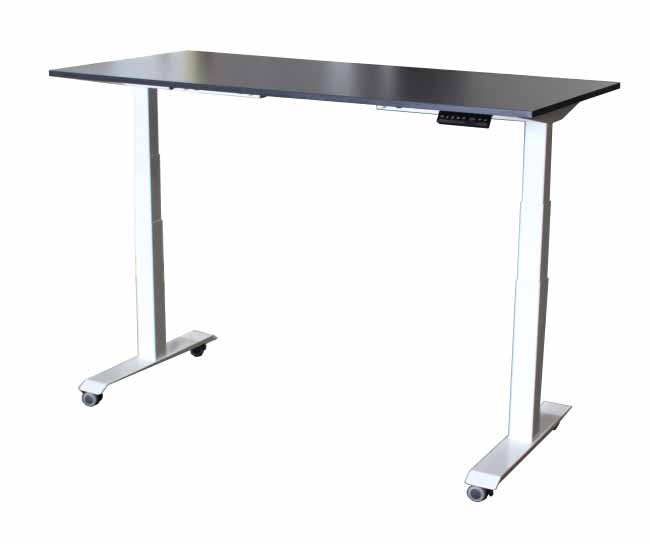 Elevate Electric Height Adjustable Straight Desk Sit Stand Standing With Castors Tall Web.jpg