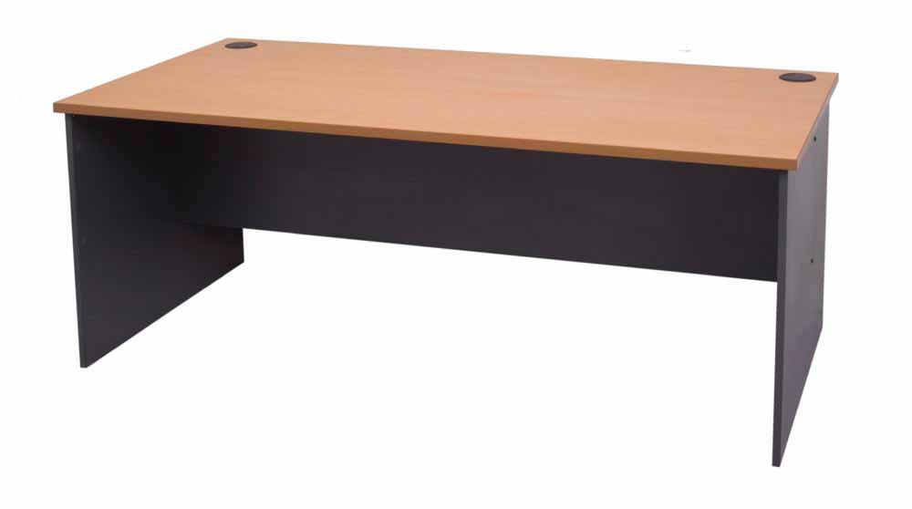 Melamine Office Desk Beech And Ironstone.jpg