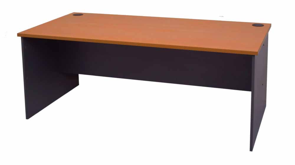 Melamine Office Desk Cherry And Ironstone.jpg