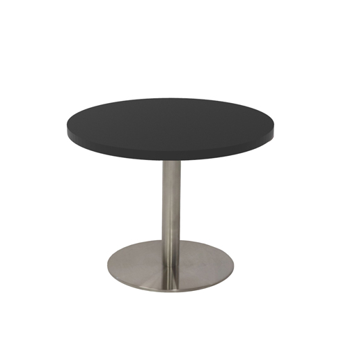 Web Round Coffee Table With Flat Base Black Top Chrome Base.jpg