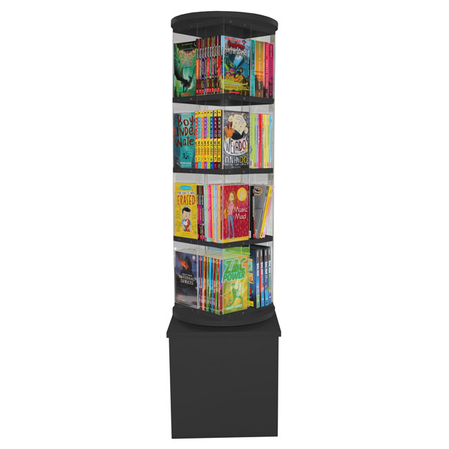 Library Book Display Spinner charcoal