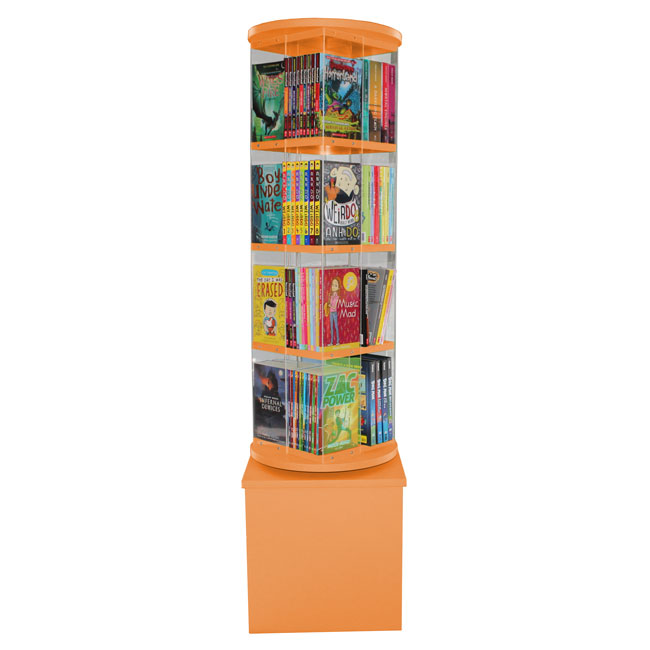 Library Book Display Spinner Orange