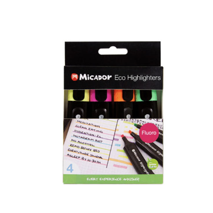 Webo 7103 Micador Eco Highlighter 4pk.jpg