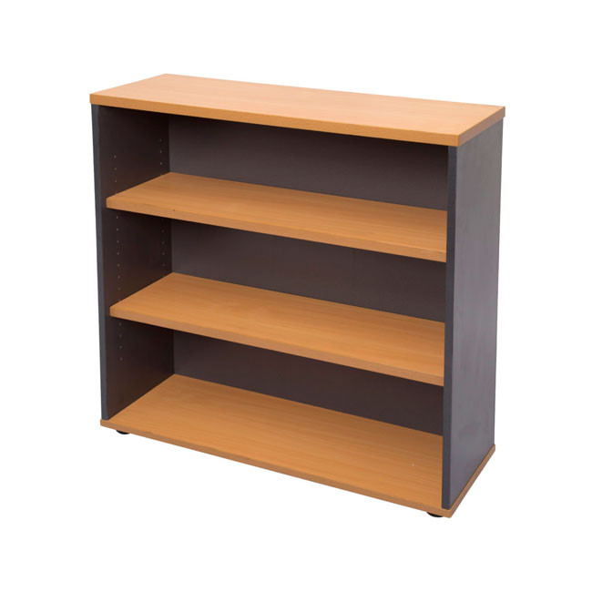 Webo Bookcase Beech And Ironstone 900h.jpg