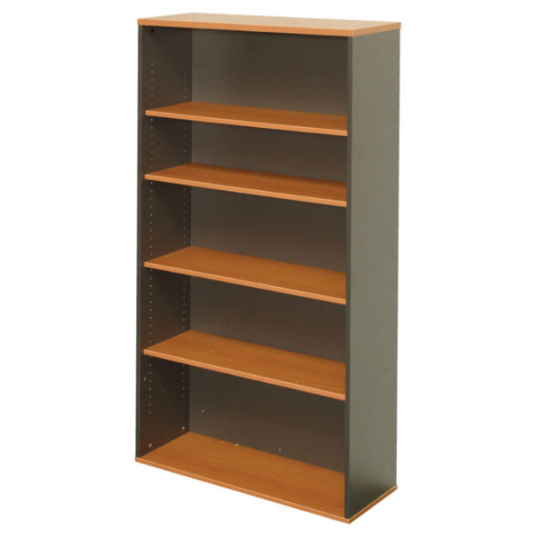 Webo Bookcase Cherry And Ironstone 1800h.jpg