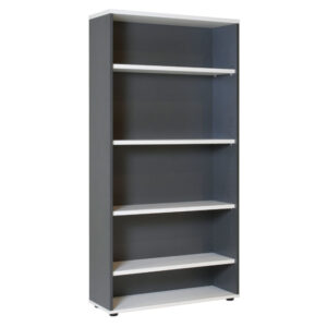 Webo Bookcase Natural White And Ironstone 1800h.jpg