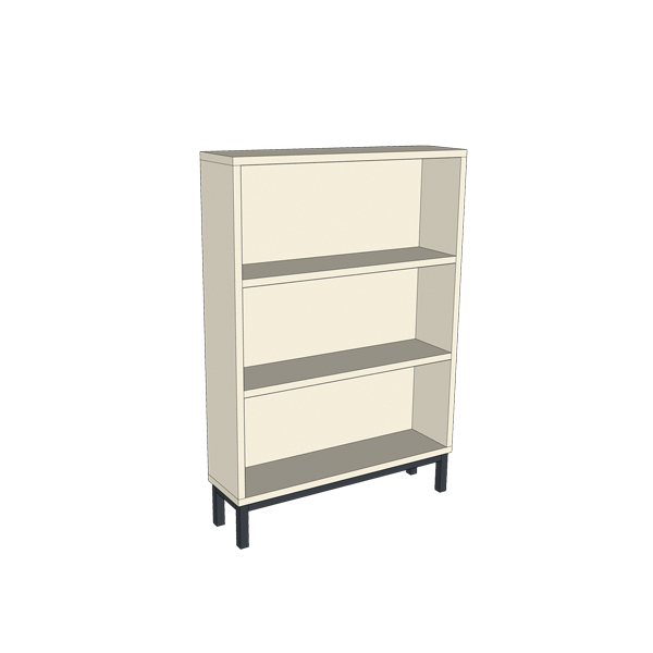 1791 single sided bookcase on steel frame