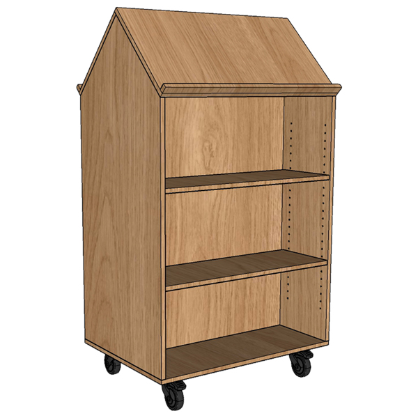 Library Bookcase with slanted top