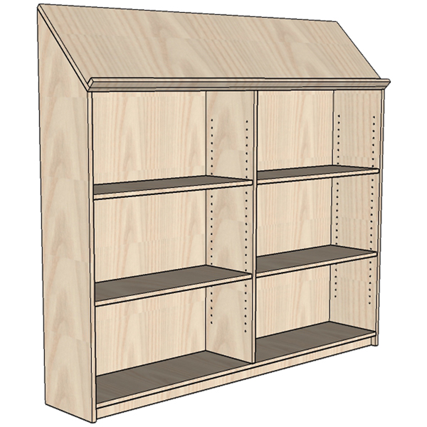 Library Bookcase with slanted top