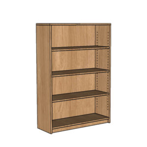 Straight Top Library Bookcase 1 Bay