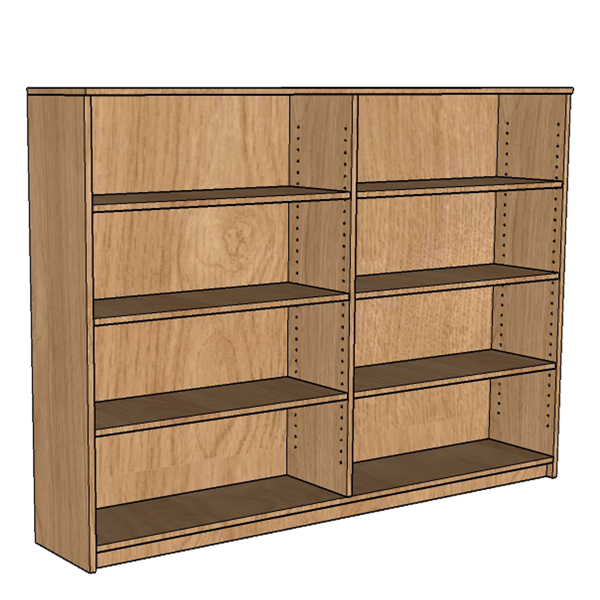 Straight Top Library Bookcase
