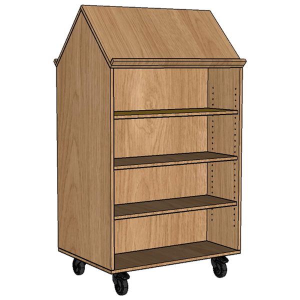 Library Bookcase with slanted top