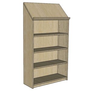 Library Bookcase with slanted top