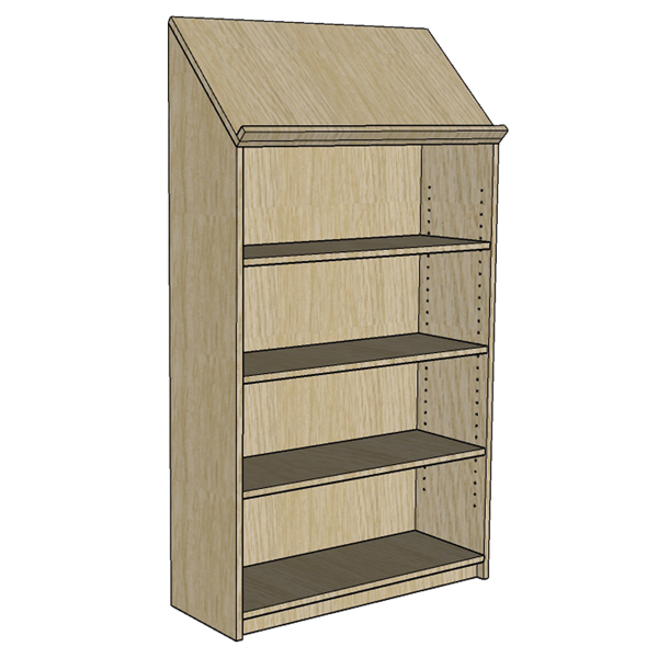 Library Bookcase with slanted top